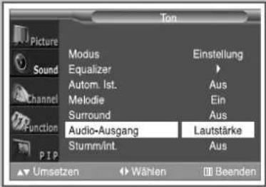 SAMSUNG SP43W6HF - Externe Tonwiedergabe einstellen - 1