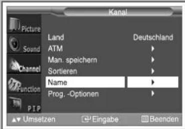 SAMSUNG SP43W6HF - Kanäle benennen - 1