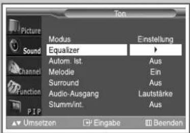 SAMSUNG SP43W6HF - Toneinstellungen anpassen - 1