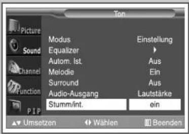 SAMSUNG SP43W6HF - Externe Tonwiedergabe einstellen - 2