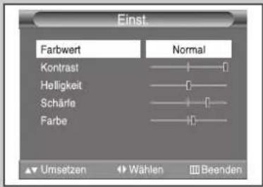 SAMSUNG SP43W6HF - Bildeinstellungen anpassen - 4
