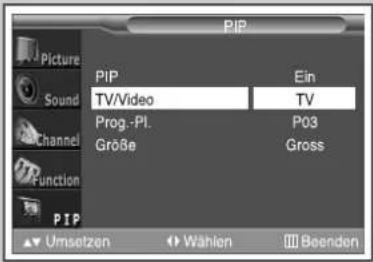 SAMSUNG SP43W6HF - PIP-Funktion verwenden (Bild in Bild) - 3