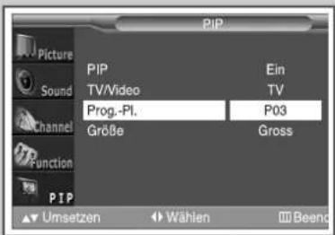 SAMSUNG SP43W6HF - PIP-Funktion verwenden (Bild in Bild) - 4