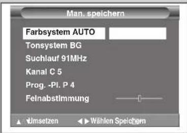 SAMSUNG SP43T7HPK - Kanäle manuell speichern - 2