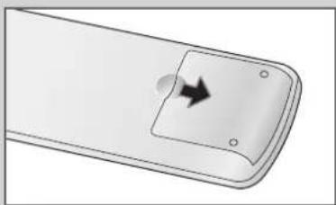 SAMSUNG SP43T7HPK - Batterien in die Fernbedienung einlegen - 1
