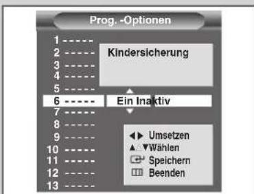 SAMSUNG SP43T7HPK - Kindersicherung aktivieren und nicht benötigte Kanäle überspringen - 3