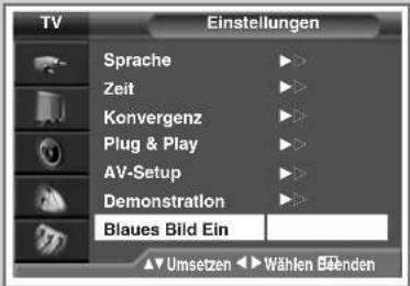SAMSUNG SP43T7HPK - Funktion Blaues Bild ein-/ausschalten - 1