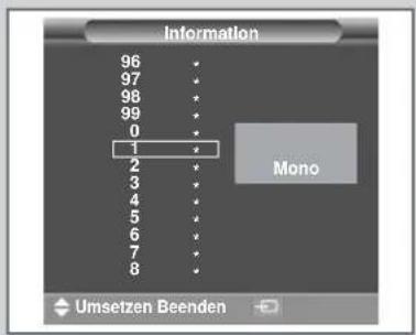 SAMSUNG SP43L2H - Senderliste anzeigen - 2