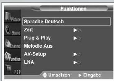 SAMSUNG SP43L2H - Menüsprache einstellen - 1