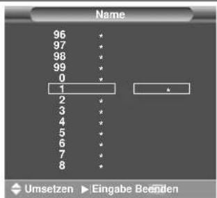 SAMSUNG SP43L2H - Sendernamen eingeben - 2