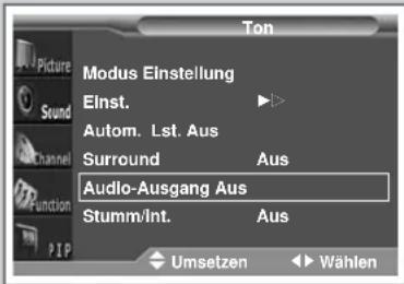 SAMSUNG SP43L2H - Externe Tonwiedergabe einstellen - 1