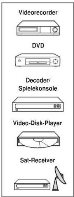 SAMSUNG SP43L2H - Geräte an die Scart-Anschlüsse des Fernsehers anschließen - 2