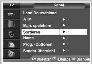 SAMSUNG SP42W4HPK - Gespeicherte Kanäle sortieren - 1