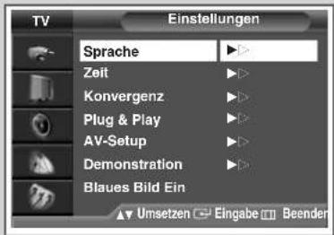 SAMSUNG SP42W4HPK - Menüsprache einstellen - 1