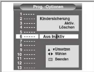 SAMSUNG SP42W4HPK - Kindersicherung aktivieren und nicht benötigte Kanäle überspringen - 2