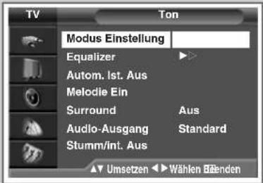 SAMSUNG SP42W4HPK - Tonwiedergabestandard ändern - 1