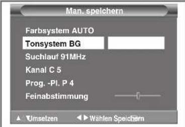 SAMSUNG SP42W4HPK - Kanäle manuell speichern - 3