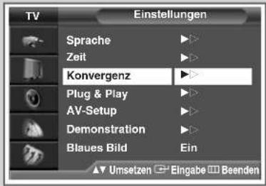 SAMSUNG SP42W4HPK - Sie können die Konvergenz auch automatisch auf die Werkseinstellungen setzen. - 1