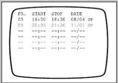 SAMSUNG CombiVision TX-20P1DF - Programmierte Aufnahme überprüfen - 2