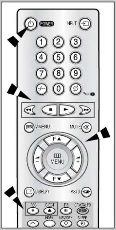 SAMSUNG CombiVision TX-14P1 - Bedienelemente der Frontseite - 1