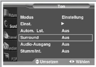 SAMSUNG SP61L2H - Dolby Pro-Logic einstellen - 3