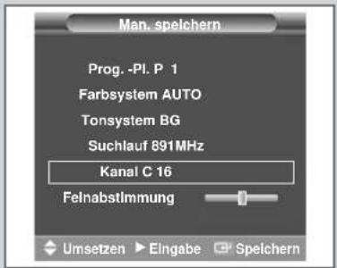 SAMSUNG SP61L2H - Modus für die Option Kanal - 1