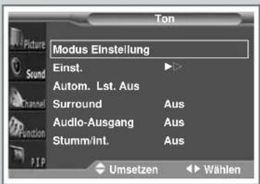 SAMSUNG SP61L2H - Tonwiedergabequalität ändern - 1