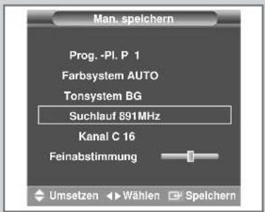 SAMSUNG SP61L2H - Modus für die Option Kanal - 2