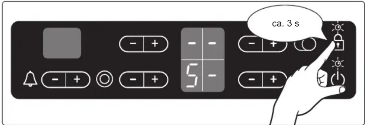 SAMSUNG C61RCAST2 - Sperren und Entsperren des Bedienfelds - 1
