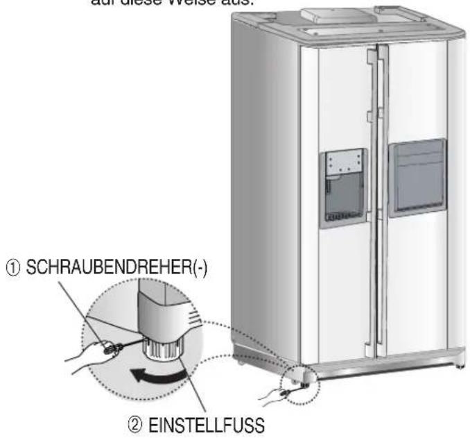 SAMSUNG RSE8KZAS - Bitte richten Sie das Kühlgerät zuerst gerade aus. - 2