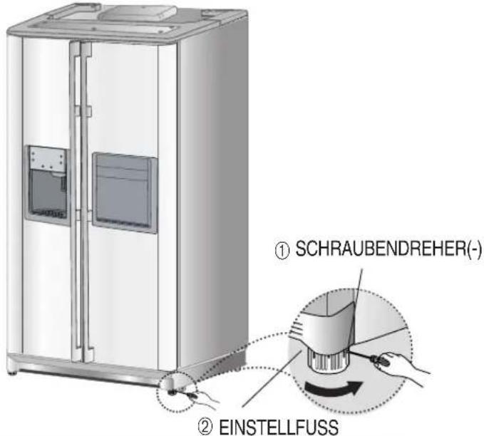 SAMSUNG RSE8KZAS - Bitte richten Sie das Kühlgerät zuerst gerade aus. - 4