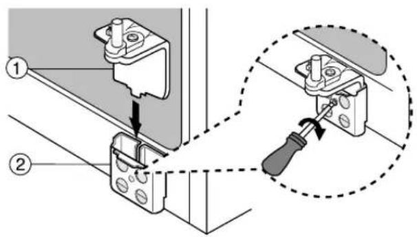 SAMSUNG RSE8KGPS1/XEG - Wieder anbringen der Tür des Kühlabteils - 1