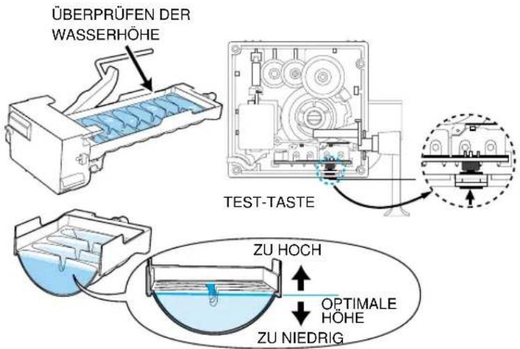 SAMSUNG RSE8KGPS1/XEG - Überprüfen Sie die Wassermenge, die zum Eisbereiter geleitet wird - 2