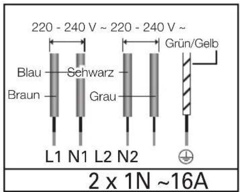SAMSUNG NZ84F7NB6AB - x 1N \~ : Separate Drähte vor dem Anschluss. - 1