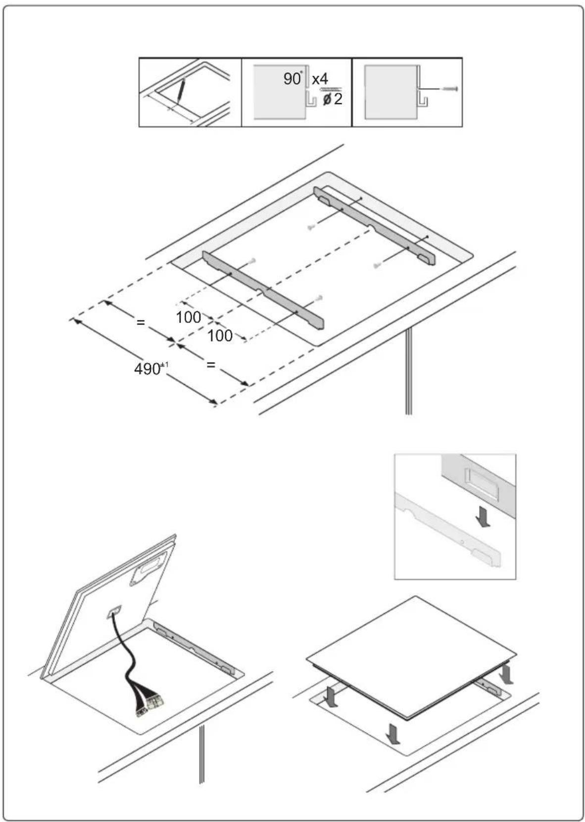 SAMSUNG HS-2000B/3000B - Einbau in einer Arbeitsplatte - 4
