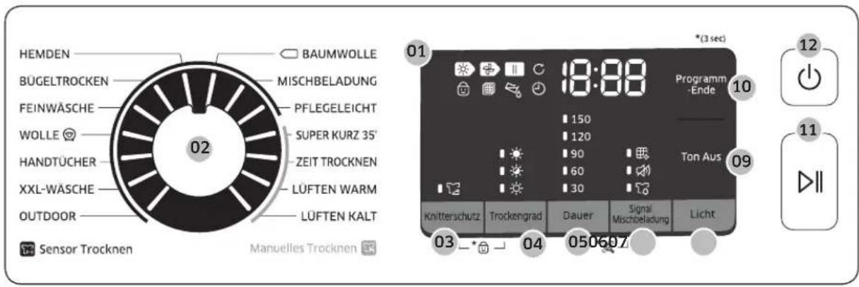 SAMSUNG DV8FM5010KW - Bedienfeld - 1