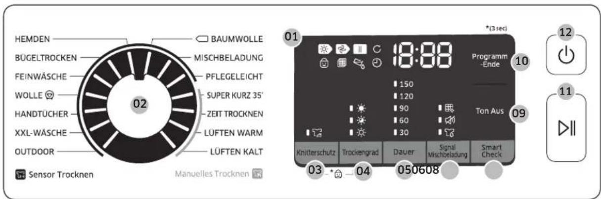 SAMSUNG DV8FM5010KW - Bedienfeld - 2
