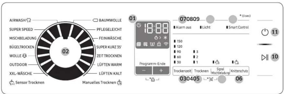 SAMSUNG DV81N62532X - Bedienfeld - 2