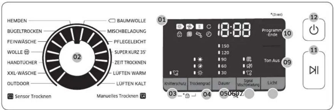 SAMSUNG DV7FM5020KW - Bedienfeld - 1