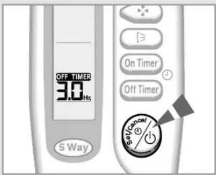 SAMSUNG MC24AC2X - To Cancel the Off Timer - 2