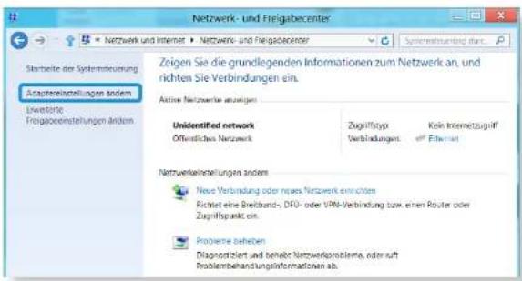 Netzwerk- und Freigabecenter Starbeitet der Systemstrukturung Acstereinstellungen sodem Unwerte Freigabecinstellungen anders Zeigen Sie die grundlegenden Informationen zum Netzwerk an, und richten Sie Verbindungen ein. Active Netzwerte anzugen Unidentified network Öffertliches Netzwerk Zugriffssyp Verbindungen Kein Internetzugriff eF Eberwart Netzwerkinstellungen sodem Neue Verbindung oder neues Netzwerk erworben Richtet eine Breitband-, DIFU- oder VRM-Verbindung bzw. einen Router oder Zugriffspunkt es. Probierte beihen Diagnostiert und behält Netzwerkprobleme, oder ruft Problembehandlungsinformationen ab.