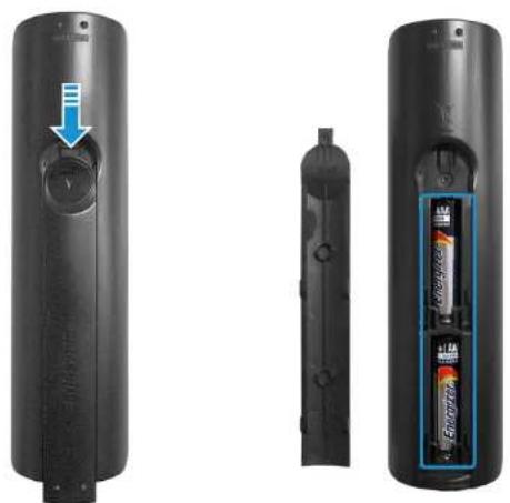 SAMSUNG DP505A2GI - Einsetzen der Batterien - 1