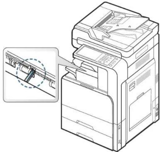 SAMSUNG MultiXpress SCX-8123 - Papierstau im Ausgabebereich (Papierstau Ausgabe mit bedruckter Seite nach unten) - 3