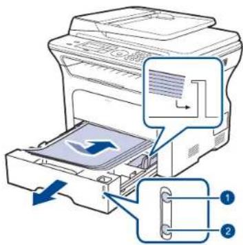 SAMSUNG SCX-4124F - Einlegen von Papier in Fach 1 oder in das optionale Fach - 1