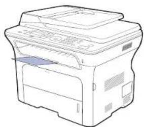 SAMSUNG SCX-4124F - Anpassen der Ausgabehalterung - 1