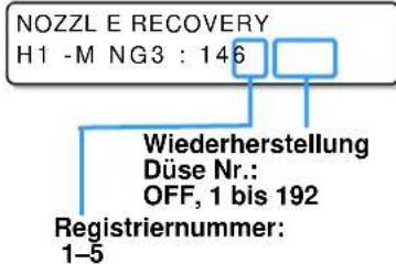 Mimaki UJF-3042HG - Die Nummer der Düse notieren, für die NOZZLE RECOVERY erforderlich ist, und anschließend die Taste ENTER betätigen. - 1