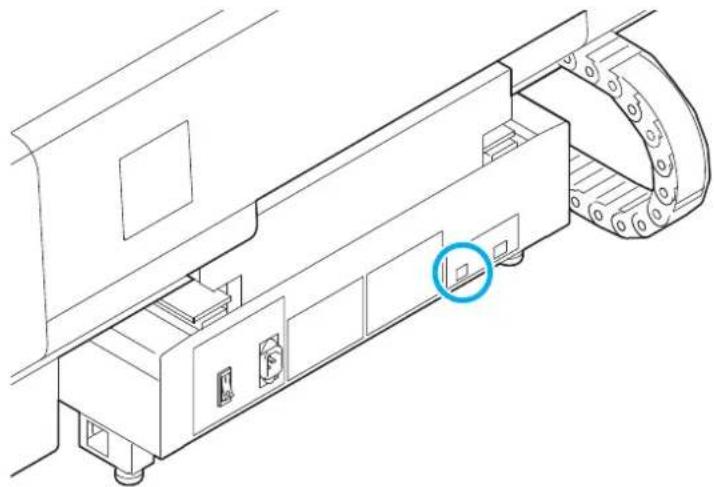 Mimaki UJF-3042HG - Anschließen des USB2.0-Schnittstellenkabels - 2