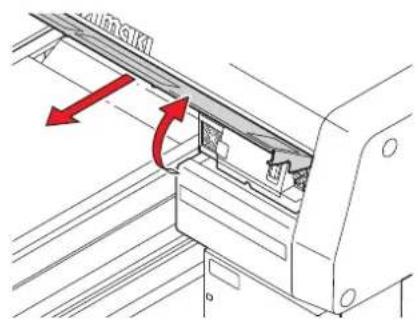 Mimaki UJF-6042 - Frontklappe abnehmen. - 1