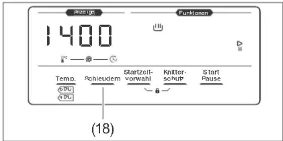 Hanseatic HWM 914 A3 IT - Schleuderdrehzahl anpassen - 1