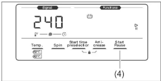 Hanseatic HWM 914 A3 IT - Suspending and continuing the cycle - 1